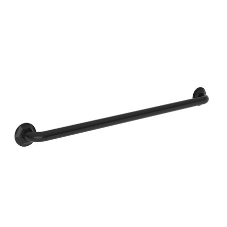 Newport Brass 35" L, Two Post, Solid Brass, 32" Grab Bar in Gloss Black, Gloss Black 1200-3932/54